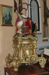 Statue de S. Lorenzo Martire dans son église à Picinisco. (07/10/2004)