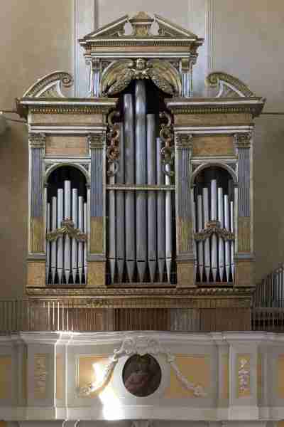 L'orgue de l'Eglise Collégiale de Saint Laurent Lévite et Martyr à l'occasion de son inauguration suite à sa restauration. (Photo de Luigi Giannetti)